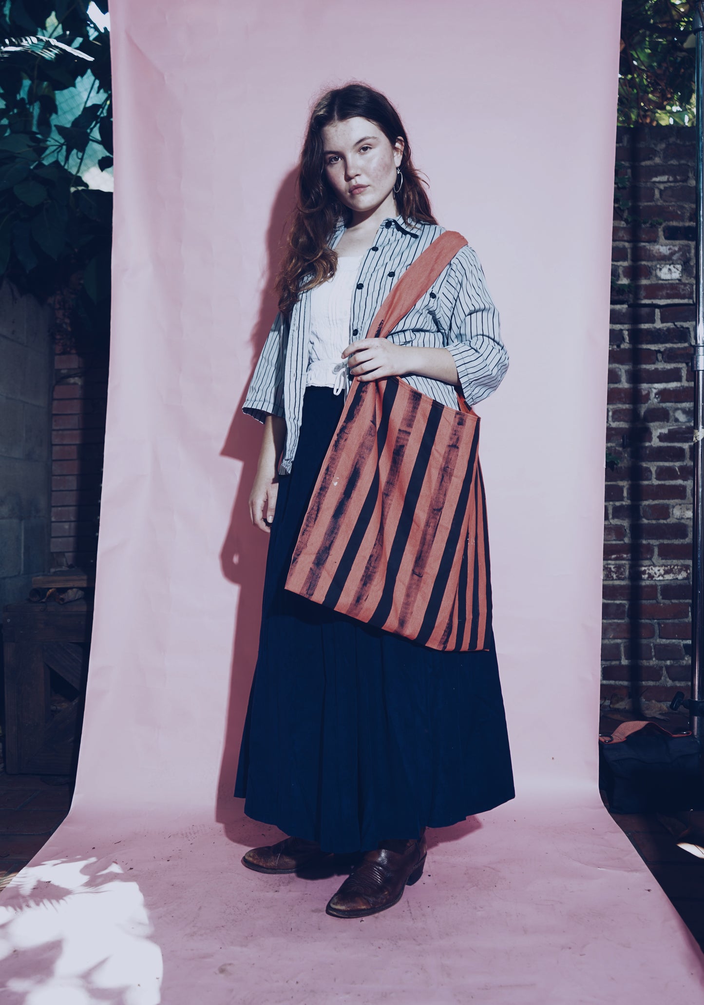 Katrina striped Tsuno bag