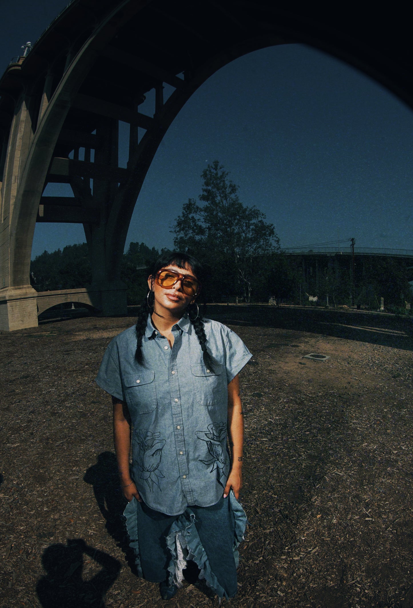 Denim Rosa button down