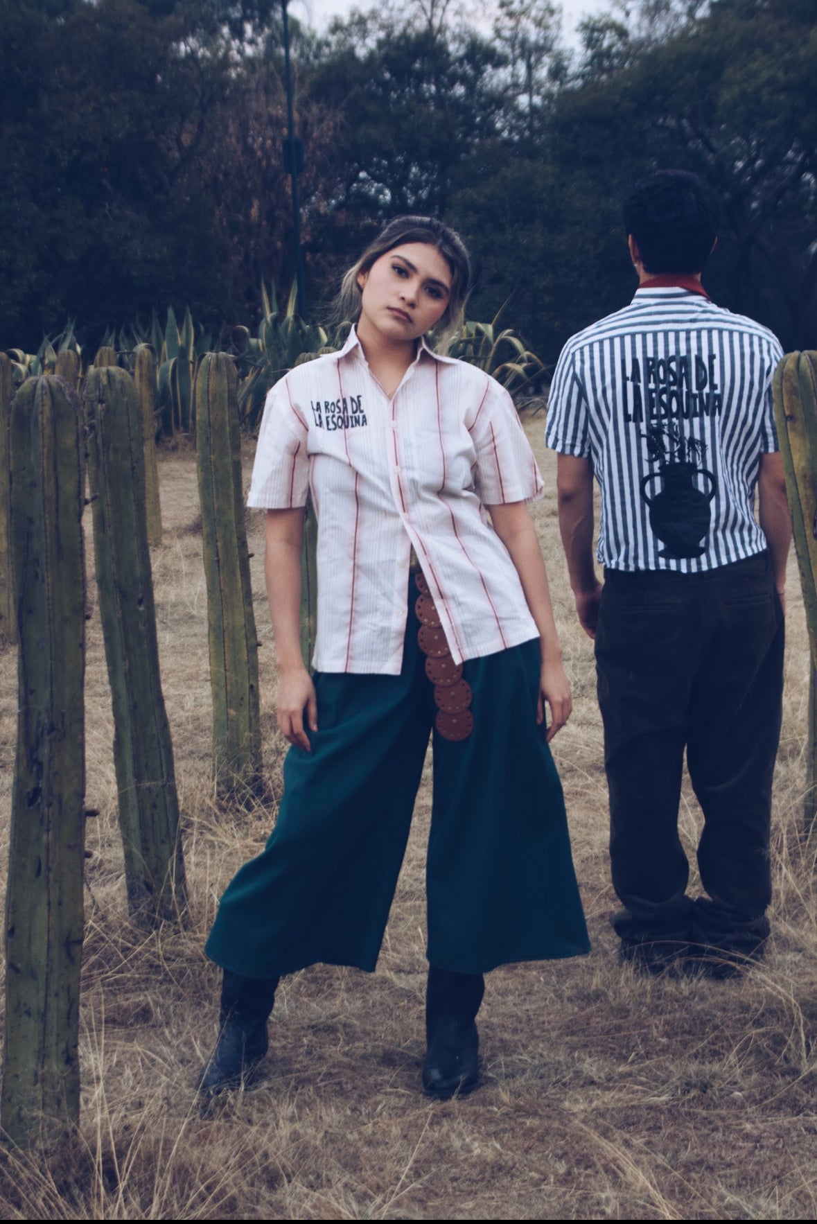 Striped florero button down