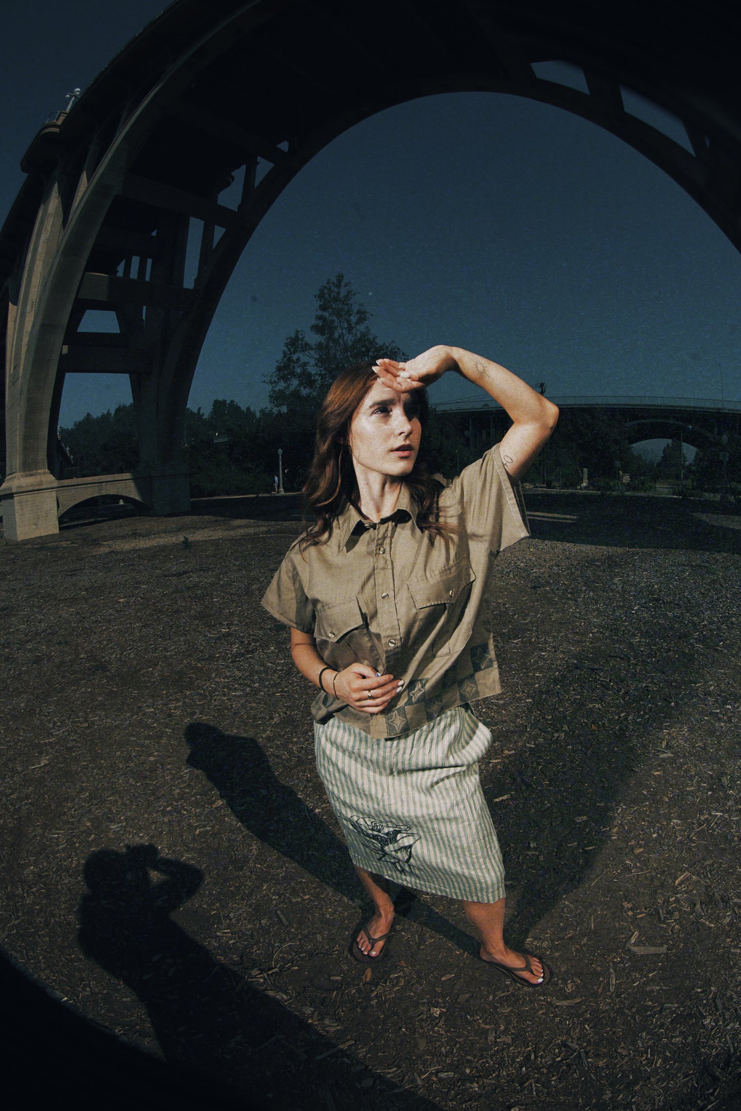 Estrella cropped button down