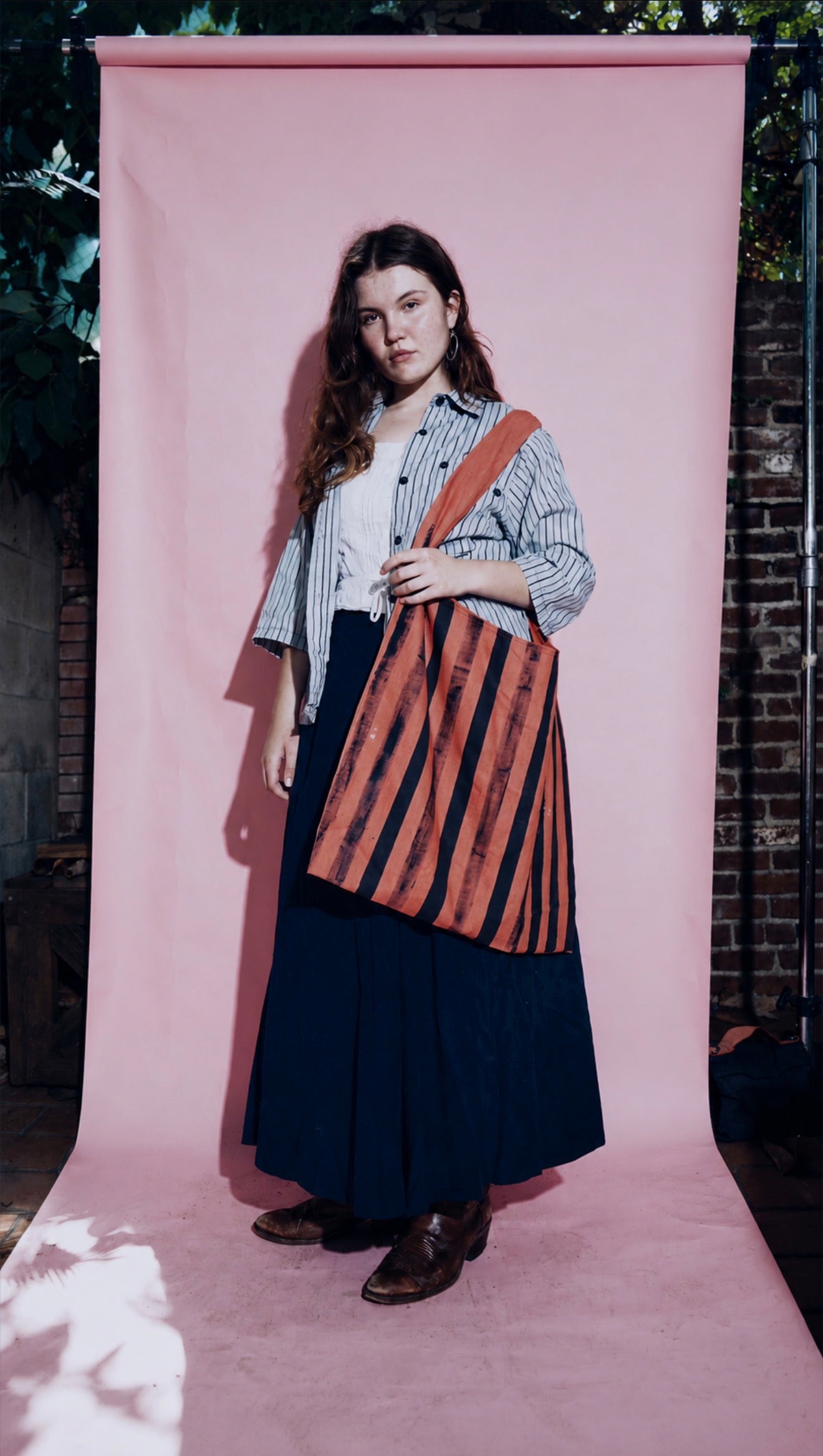 Katrina striped Tsuno bag