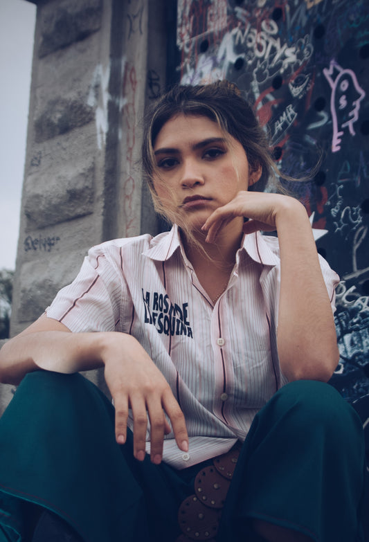 Striped florero button down