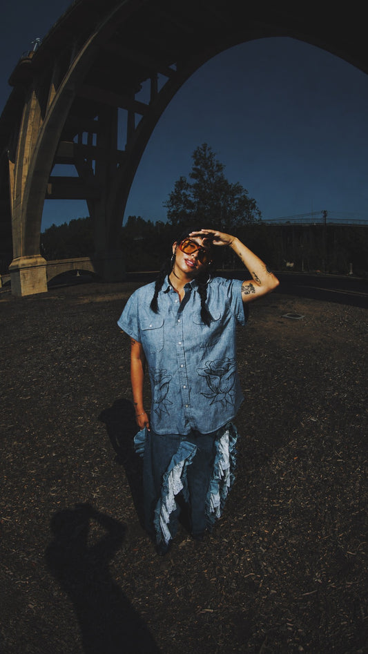 Denim Rosa button down